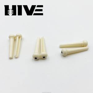 HIVE Großhandel Weiße Schwarze <span class=keywords><strong>ABS</strong></span>-Kunststoff Saitenhalter Saitenstifte Akustikgitarren-Brückenstifte für Ukulele Gitarrenteile - Product Image 3