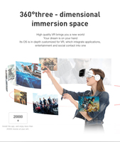 Boîte à lunettes 3D de réalité virtuelle VR Casque stéréo en carton VR pour IOS Android Smartphone Joystick sans fil à bascule