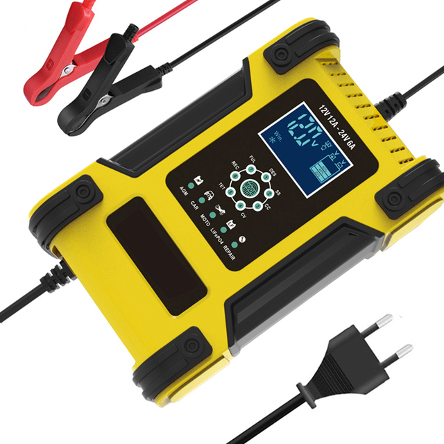 Smart 12V 24V Car Battery Charger Fully Automatic Maintainer Desulfator /12A/6amp for SLA, Lithium and AGM Battery Charger