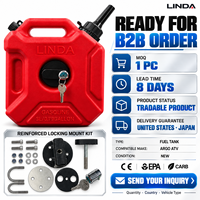 Réservoir de carburant portable pour moto 3L HDPE 3mm avec bouchon de ventilation, plaque métallique renforcée, fixation verrouillable pour VTT tout-terrain CE EPA CARB