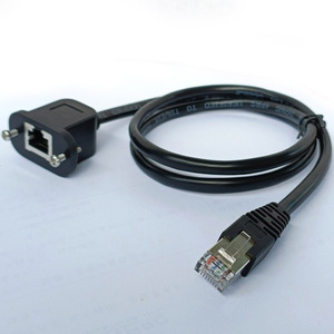 Câble réseau Ethernet CAT6 STP <span class=keywords><strong>RJ45</strong></span> 8P8C à montage sur panneau pour châssis d'ordinateur ATX, ATM, IPC, SBC, ITX, Mini PC et armoire informatique - Product Image 2