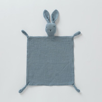 Doudou lapin en coton biologique Couverture de sécurité pour bébé Lovely Stuffed Baby Bunny Comforter