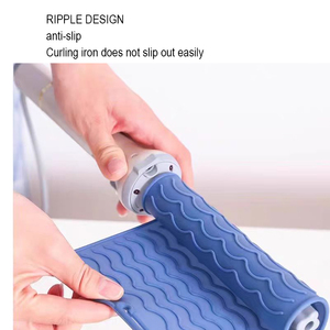 Modern Style Portable Travel <b>Silicone</b> Cover Heat Resistant Pouch Mat for Hair Straightener & Curling Iron Soft Styling <b>Tools</b> - Product Image 5