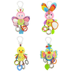 Heureux singe bébé lit suspendu jouet en plastique souple Animal hochet pendentif avec <span class=keywords><strong>dent</strong></span> gomme BB anneau papier peluche jouet - Product Image 2