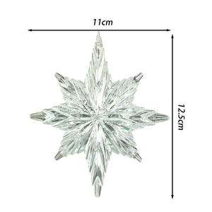 Arbre de Noël acrylique octogone en forme d'étoile scintillante en papier ornement suspendu Mini octogone étoile suspendue décorations de fête de Noël - Product Image 6