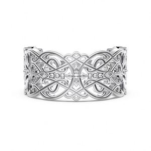 Bagues de bijouterie uniques Dylam au design exclusif, luxueuses, en argent S925 plaqué or 18 carats rhodié, motif ajouré, pour les fêtes et le quotidien - Product Image 1