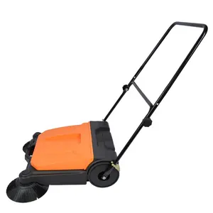 VERTAK Professional Walk-Behind Lawn Cleaning Machine Durable Leaf and Grass Sweeper with Robust Brush for Floor Sweeping