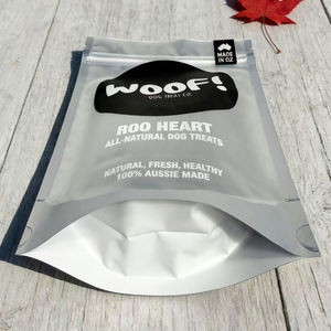 ถุงซิปล็อคแบบตั้งได้ พิมพ์ลายตามสั่ง วัสดุ AL Mylar พร้อมหน้าต่างใส เกรดสำหรับอาหาร ใช้สำหรับบรรจุอาหารกระป๋อง ขนมสัตว์เลี้ยง เยลลี่ (สีตามสั่ง) - Product Image 5