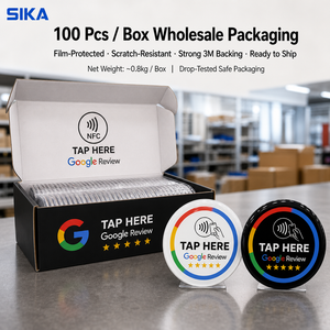 Etiqueta NFC Redonda SIKA para Reseñas, Disco con Impresión Personalizada para Reseñas de <span class=keywords><strong>Google</strong></span>, para Restaurantes, Cafés, Salones, Tiendas y Mostradores - Product Image 6