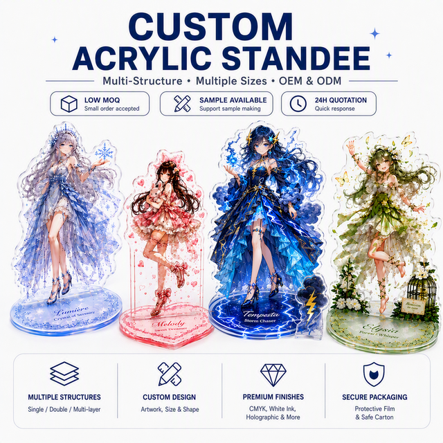 Anime Merchandise Anime Merchandise Acrylic Standee High Transparency Acrylic 5080 DPI Offset Printing Sample Available