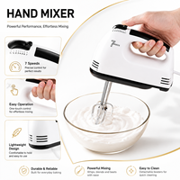Batteur Électrique Portatif Professionnel 7 Vitesses 100W-200W pour Œufs et Crèmes – Idéal Pâtisserie