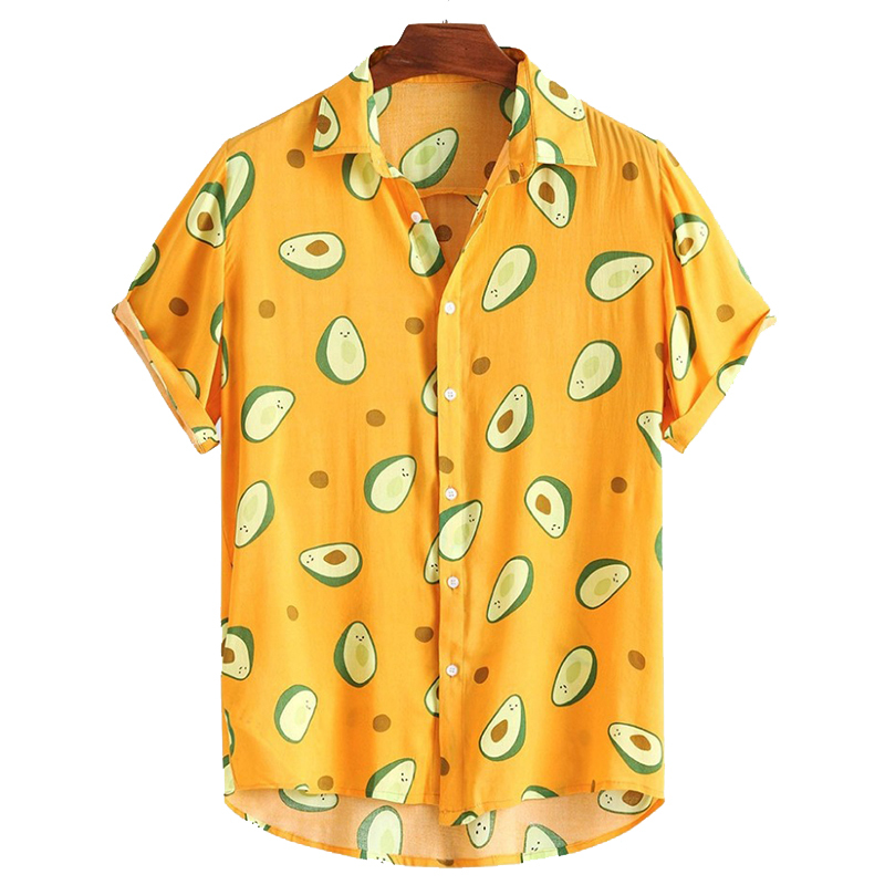 Sublimation Printed Fruit Hawaiian Shirts for