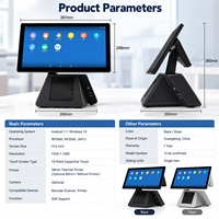 Terminal POS All-in-One Layar Sentuh 15,6 Inci dengan Printer Struk Thermal 58mm untuk Ritel dan Restoran