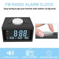 Fantaisie maison Cube stéréo FM Radio double alarme LCD réveil de bureau numérique avec Port de charge USB