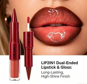 Lápiz Labial y Brillo Labial de Doble Punta Personalizable, Maquillaje Labial 2 en 1 de Larga Duración y Alto Brillo, Venta al Por Mayor Disponible, Cosmético - Product Image 4