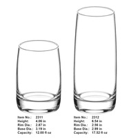 Verre à whisky en verre de 10,25 oz avec base épaisse, transparent, pour whisky, vodka, usage en bar, vente en gros