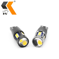 HOLY 3030 10SMD T10 12V DC 480LM Ampoule LED Multicolore pour Intérieur de Voiture, Lampe de Lecture, Lumière d'Appareil de Bord