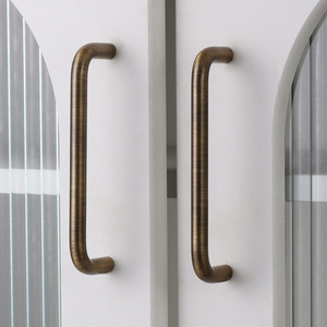 Tirador de latón, tirador de puerta de lujo ligero en forma de U estilo francés para cajones, armarios y roperos, tirador de gabinete vintage - Product Image 4