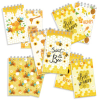 Carnet de notes pour enfants et étudiants, motif abeilles jaunes, fleurs et miel, thème printemps, pour fête, remise de diplôme, Thanksgiving, cadeau d'anniversaire