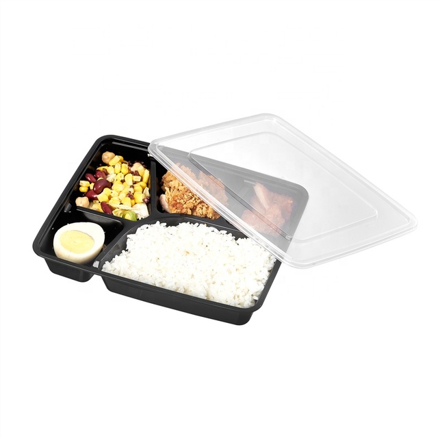 Microwave 3/4/5 Compartment Take Away Food Containers Disposable Plastic Bento Lunch Box