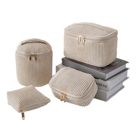 Sac de Rangement de Voyage Portable en Velours Côtelé, Organiseur Cosmétique Jouet, Boîte de Rangement à Crayons pour Étudiant, pour Maison et Bureau, Meilleure Vente