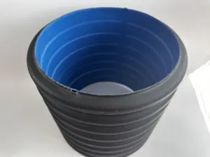 Tuyau de drainage en plastique ondulé à double paroi en plastique polyéthylène haute densité noir