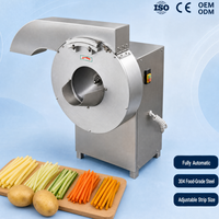 Commerciële automatische aardappelwafel-snijmachine voor frieten, taro, zoete aardappel, 304 roestvrij staal