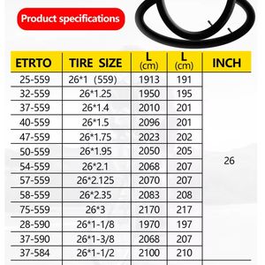 Chambre à air de vélo en gros 26 <span class=keywords><strong>pneu</strong></span> de vélo pliable chambre à air de vélo de <span class=keywords><strong>route</strong></span> équipement d'équitation de vélo de montagne - Product Image 2