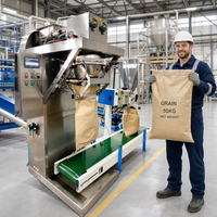 Machine d'emballage de sacs de 50 kg, machine de remplissage de sacs de 25 kg, fonction de nettoyage des matériaux par induction photoélectrique