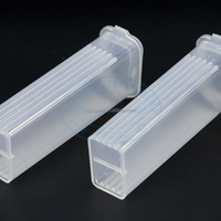 5-Place Plastic Microscope Slide Storage Box Portable Lab Specimen Holder for 5 Slides