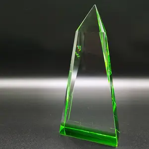 定制时尚水晶奖杯激光雕刻水晶玻璃奖杯粗糙3d水晶礼品