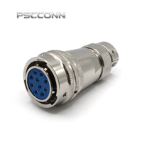 Connecteur électrique circulaire industriel PSCCONN série FQN (FQN12, FQN14, FQN24, FQN30) à 2, 4, 9, 14, 26, 32 broches, fiche et prise aviation