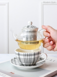 Уникальный подарок на День Святого Валентина идеи 2025 стеклянный чайник керамический чайный набор подарок на День Святого Валентина фарфоровый чайник для одной Чашки Блюдца - Product Image 3