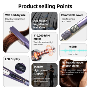 Lisseur de cheveux professionnel en céramique, coiffage rapide avec écran LCD, température réglable et arrêt automatique de sécurité - Product Image 4