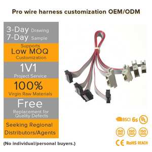 산업용 CNC 서보 드라이브 PLC 자동화 기계 응용을 위한 전문 공장 AWM FFC 리본 전원 배선 하네스 - Product Image 1