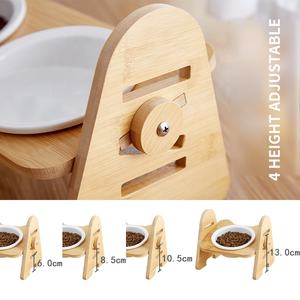 Étagère en bois inclinable de luxe, pour animaux domestiques, grand bol en céramique <span class=keywords><strong>Anti</strong></span>-<span class=keywords><strong>fourmi</strong></span>, surélevé, pour chiens et chats, vente en gros, - Product Image 3