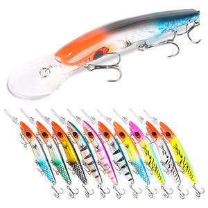 Schleppangelköder 23g 186mm Tief Tauchender Wobbler mit Langer Schaufel und 3D-Augen Minnow-Köder zum Schleppfischen - Product Image 1