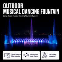 Fuente Musical Danzante Comercial de Acero Inoxidable IP68, Diseño Integral de Larga Duración, Construcción de Una Sola Pieza, Equipo Premium con Certificación CE y ROHS