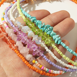 Collier en perles 3d personnalisé, chaîne en cristal irrégulier avec pendentif, ras du cou, clavicule - Product Image 6