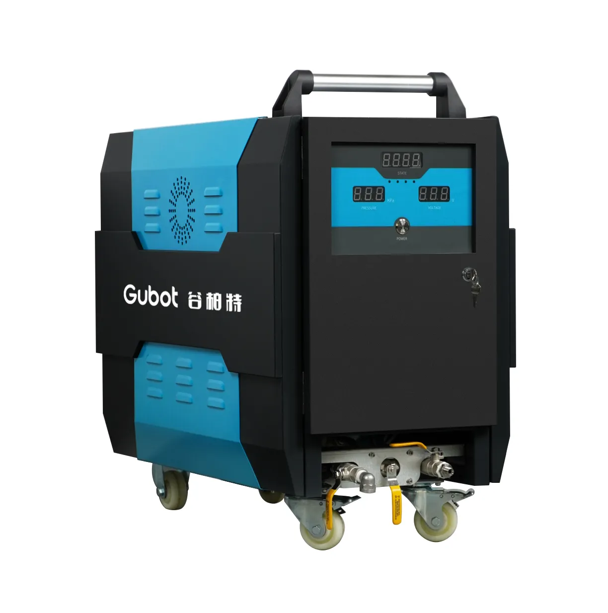 GUBOT جهاز تنظيف بخار غاز السوائل المسال متنقل، معدات تنظيف قنوات الهواء عالية الضغط، وقت عمل مستمر 4 ساعات