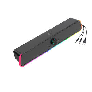 Barre de son gaming pour PC de bureau, alimentée par USB 2.0, 6W, avec éclairage LED RGB, haut-parleur gaming filaire, économique et très vendue - Product Image 4