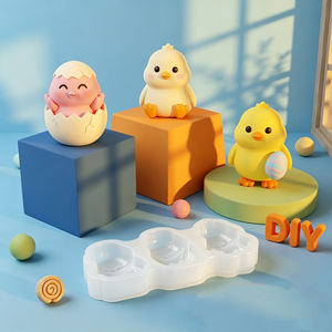Molde de Silicona de Pollito de Pascua, Molde 3D para Jabón de Resina, para Decoración Festiva, Flexible, para Cera Epoxi, Yeso, Manualidades, Herramienta Duradera - Product Image 2