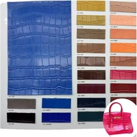 Cuir artificiel PU gaufré motif crocodile 1MM pour chaussures, sacs, sacs à main, sièges de voiture, canapés, artisanat, couleur personnalisée