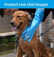 Gant de bain en silicone Furrivo pour chiens et chats, qualité alimentaire, non toxique, massage, nettoyage en profondeur, imperméable, pour la salle de bain