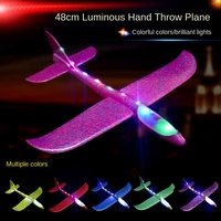 Modèle d'avion lumineux à lancer à la main pour l'extérieur, jouet éducatif en plastique, 10 lumières, mode réglable à trois vitesses, à partir de 14 ans