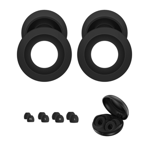 Bouchons d'oreilles en silicone réutilisables insonorisants pour le sommeil, protection auditive anti-bruit, silencieux et sûrs, classés parmi les meilleurs - Product Image 1