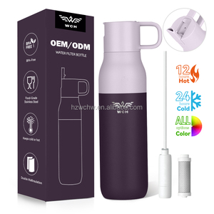 Vente chaude isolé en acier inoxydable <span class=keywords><strong>voyage</strong></span> gobelet filtre à charbon 500ml <span class=keywords><strong>bouteille</strong></span> d'eau avec filtre réutilisable pour une consommation propre - Product Image 5