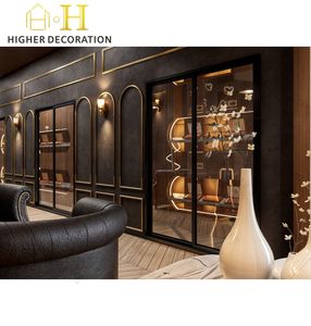 Negozio di sigari in stile <span class=keywords><strong>Art</strong></span> Deco diretto in fabbrica con vetrina per sigari personalizzabile e vetrina in vetro di lusso con luce - Product Image 1