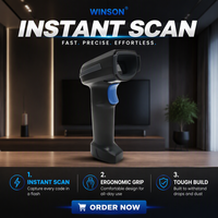 Nouveau Scanner de Code QR 2D USB Sans Fil 2026 pour Lecteur de Codes-Barres Bluetooth TPV Commerce de Détail Supermarché Bibliothèque Médical Stock COM