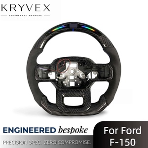 Volante Kryvex Personalizado de Fibra de Carbono y Cuero Brillante para <span class=keywords><strong>F</strong></span>-<span class=keywords><strong>150</strong></span> Raptor R XL XLT <span class=keywords><strong>Shelby</strong></span> 2021-2025 |   Pantalla LED de RPM con Calefacción - Product Image 2